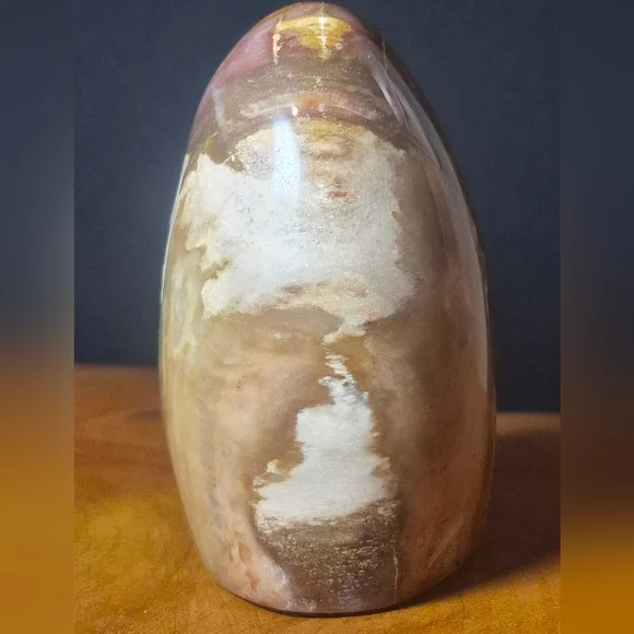 Beautiful brown and cream polished stone - Picture 7 of 9